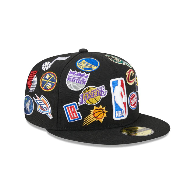 NBA All Over Logo 59FIFTY Cerrada