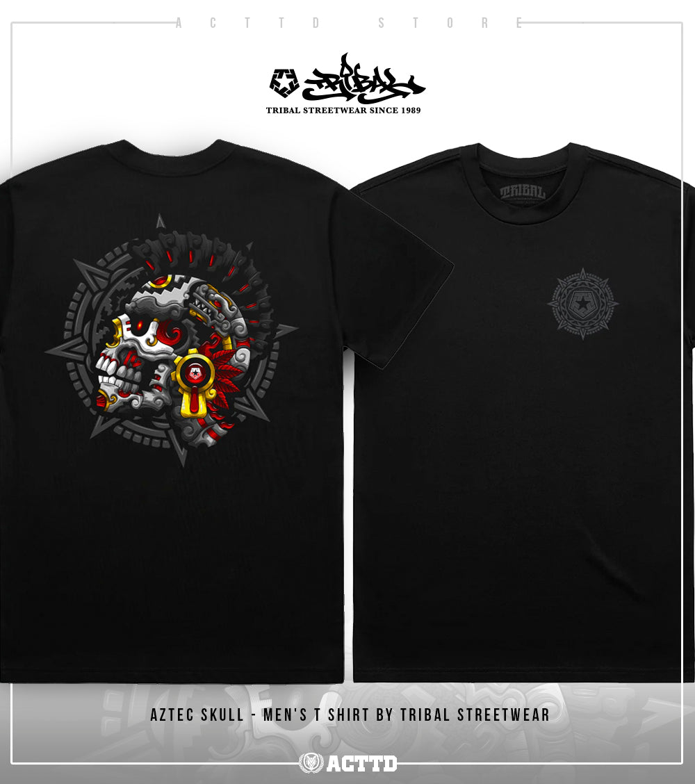 Polera AZTEC SKULL By Tribal Gear
