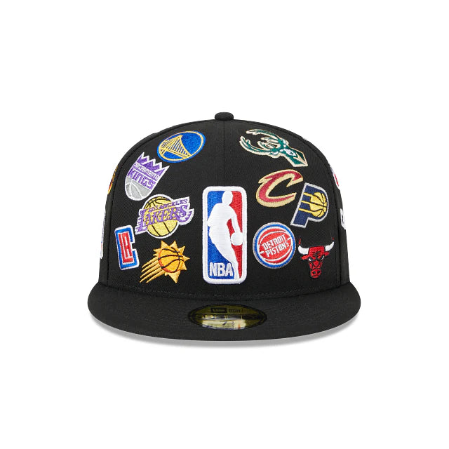 NBA All Over Logo 59FIFTY Cerrada