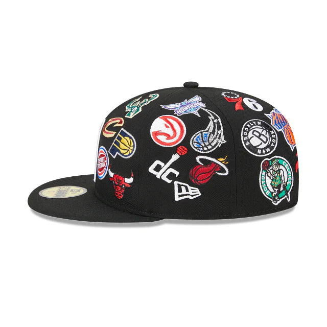 NBA All Over Logo 59FIFTY Cerrada