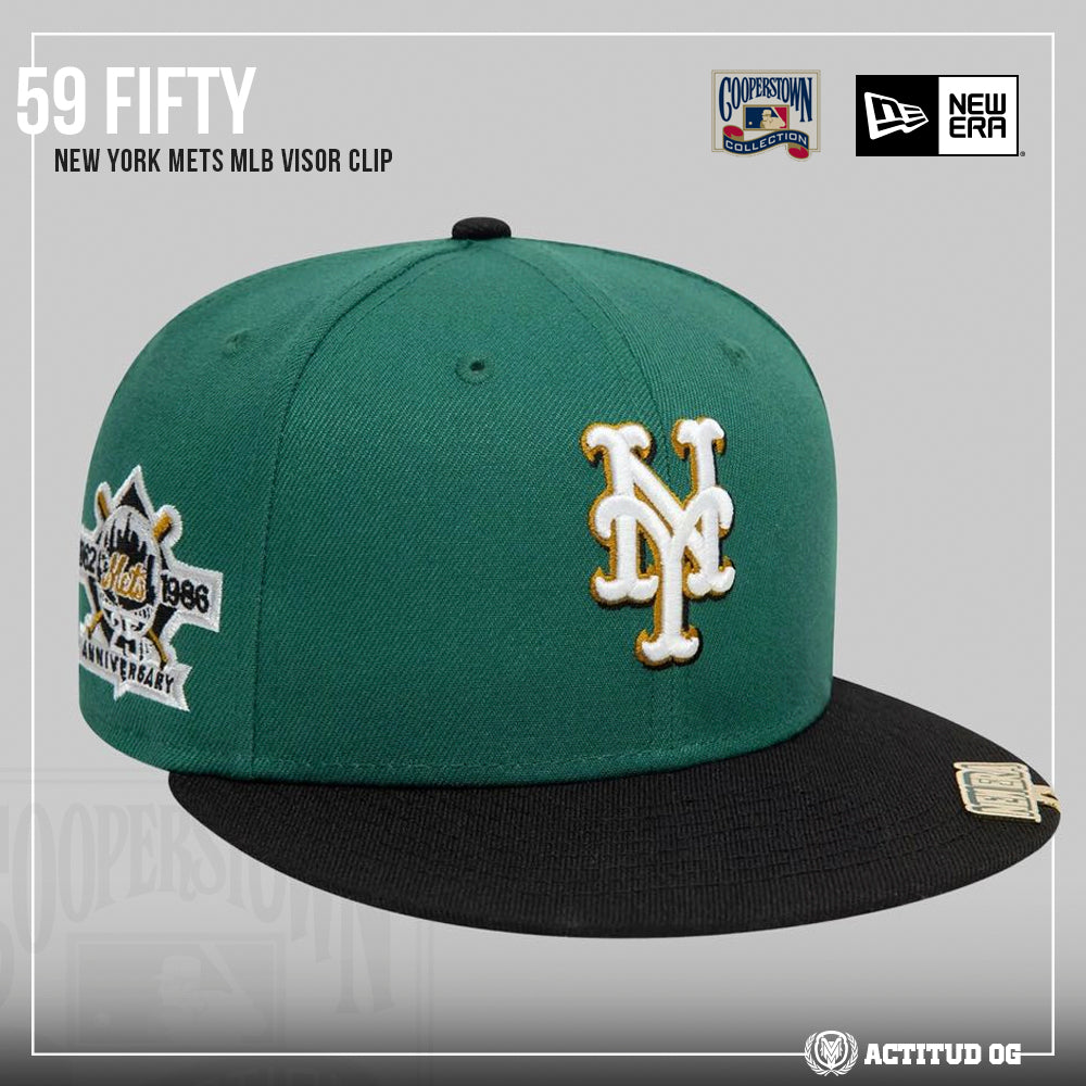 59Fifty New York Mets MLB Viseira Clipe Verde Boné Médico