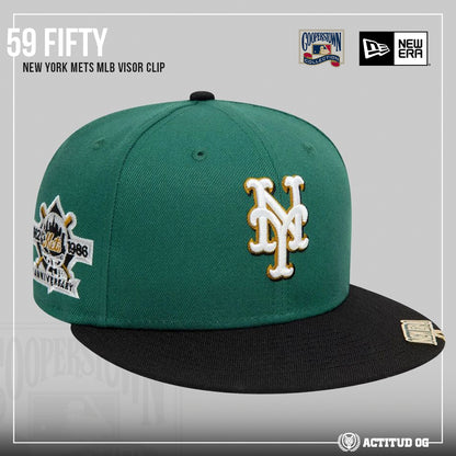59Fifty New York Mets MLB Viseira Clipe Verde Boné Médico