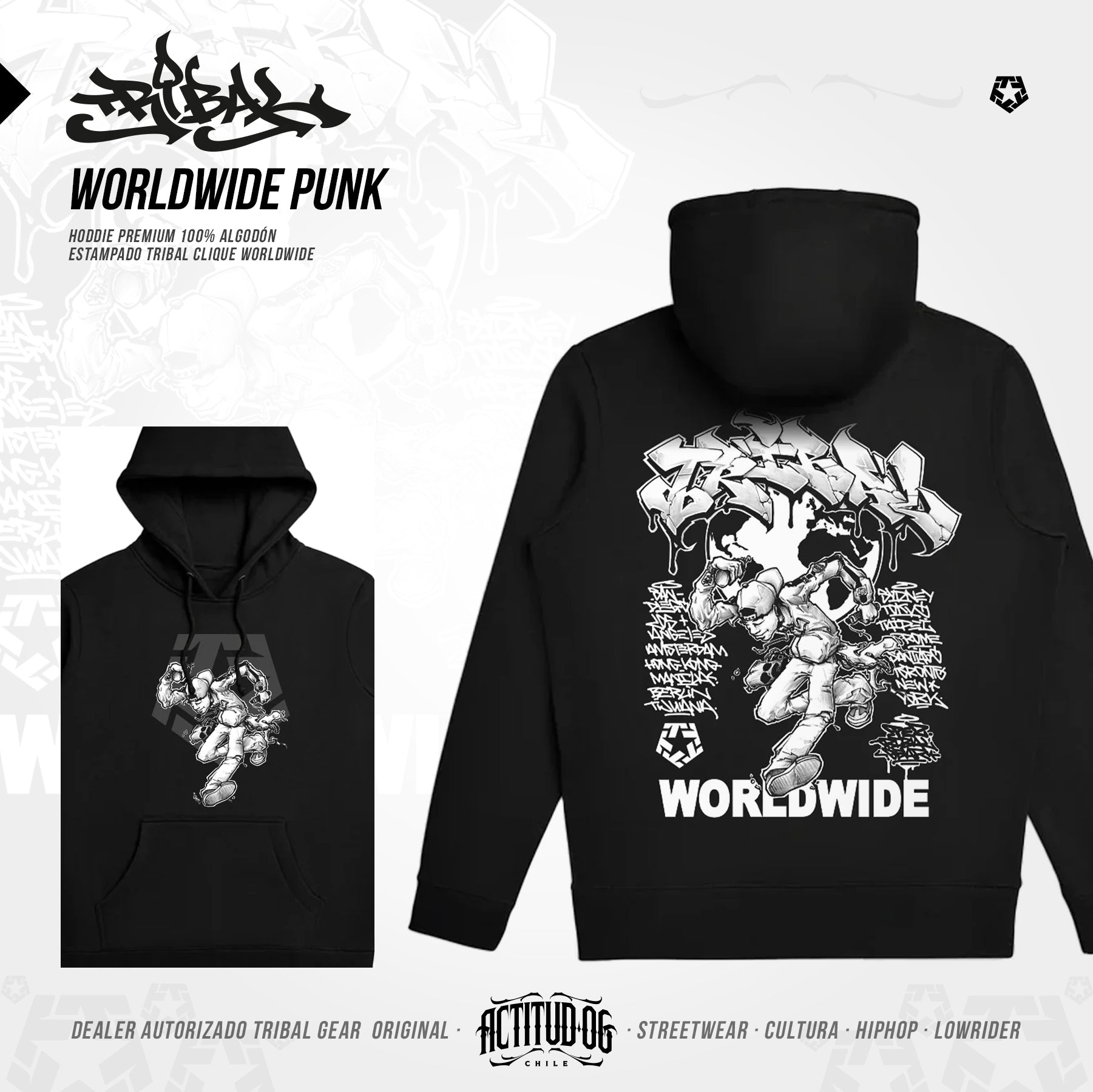 WORLDWIDE PUNK - Hoodie Poleron Capucha
