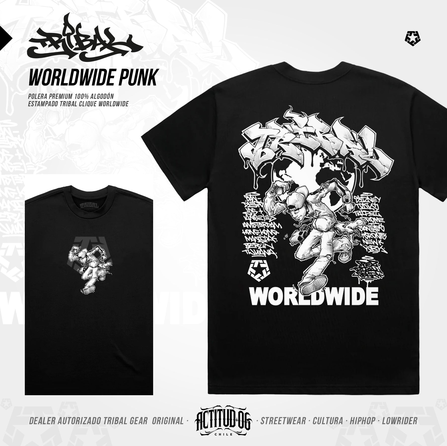 WORLDWIDE PUNK - Polera Tribal Gear Premium