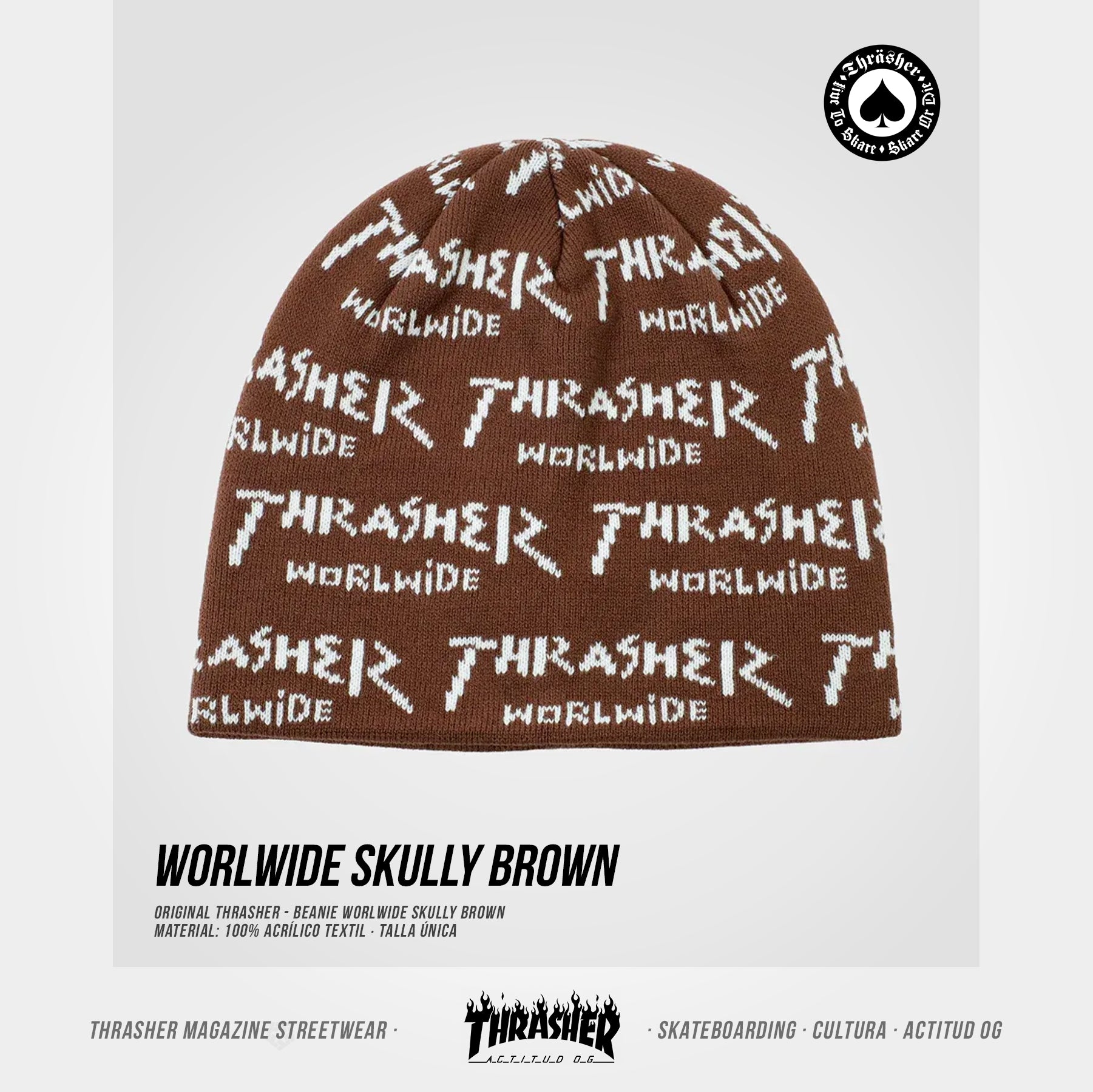 Beanie Thrasher Magazine Worldwide Skully