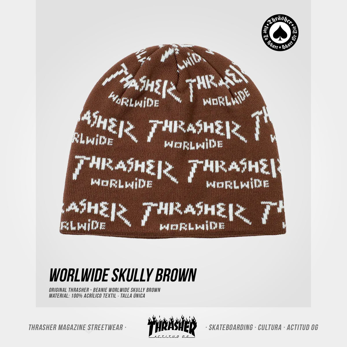 Beanie Thrasher Magazine Worldwide Skully