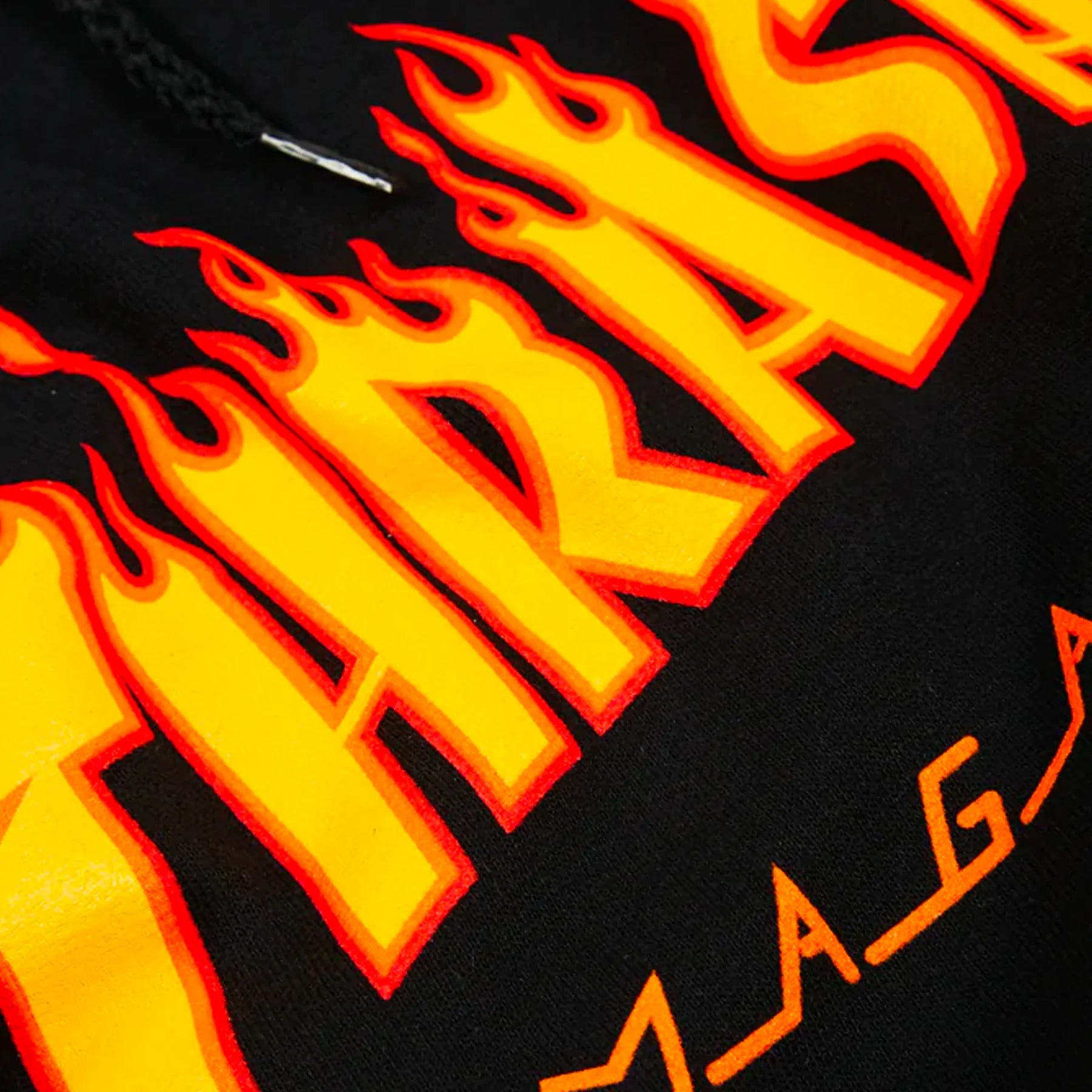 Thrasher - Polerón Canguro Flame Logo Black